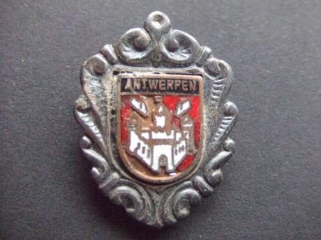 Antwerpen stadslogo zilverkleurige broche-speld